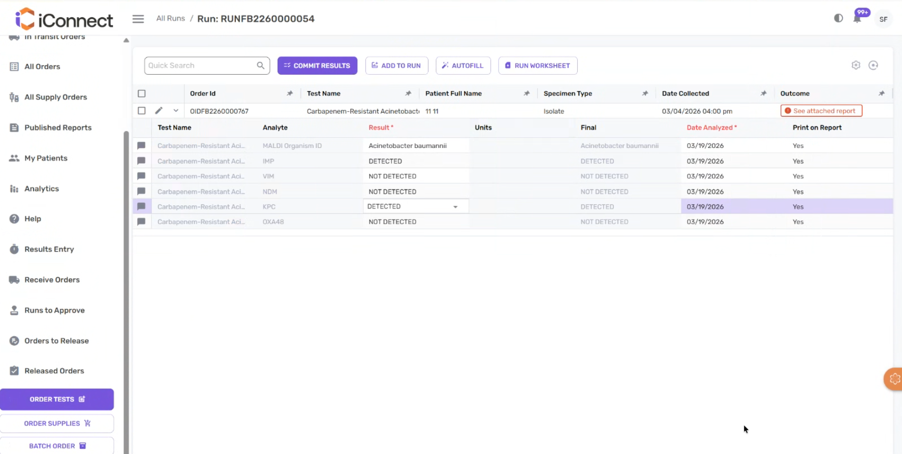 Result Entry & Validation